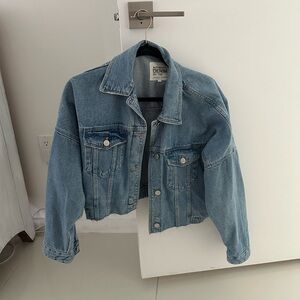 Zara denim jacket cropped